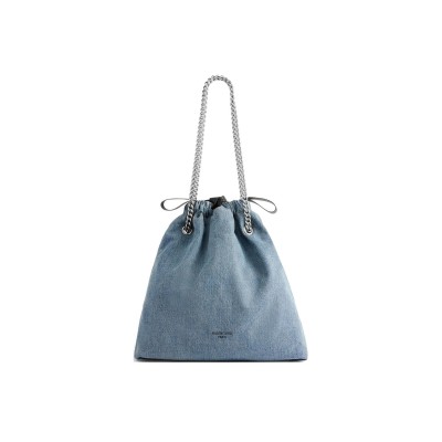 BALENCIAGA WOMEN'S CRUSH TOTE BAG IN MEDIUM DENIM 7429412AAYA4661 (46*39.9*14cm)